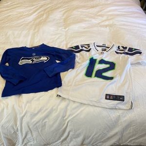 Seahawks Jersey & Long Sleeve Wicking Shirt